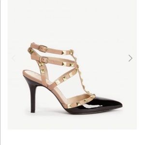 Sole Society TIIA Studded Heels Black